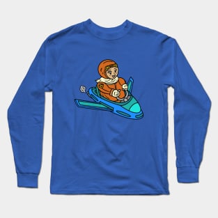 Cartoon boy pilot aircraft Long Sleeve T-Shirt